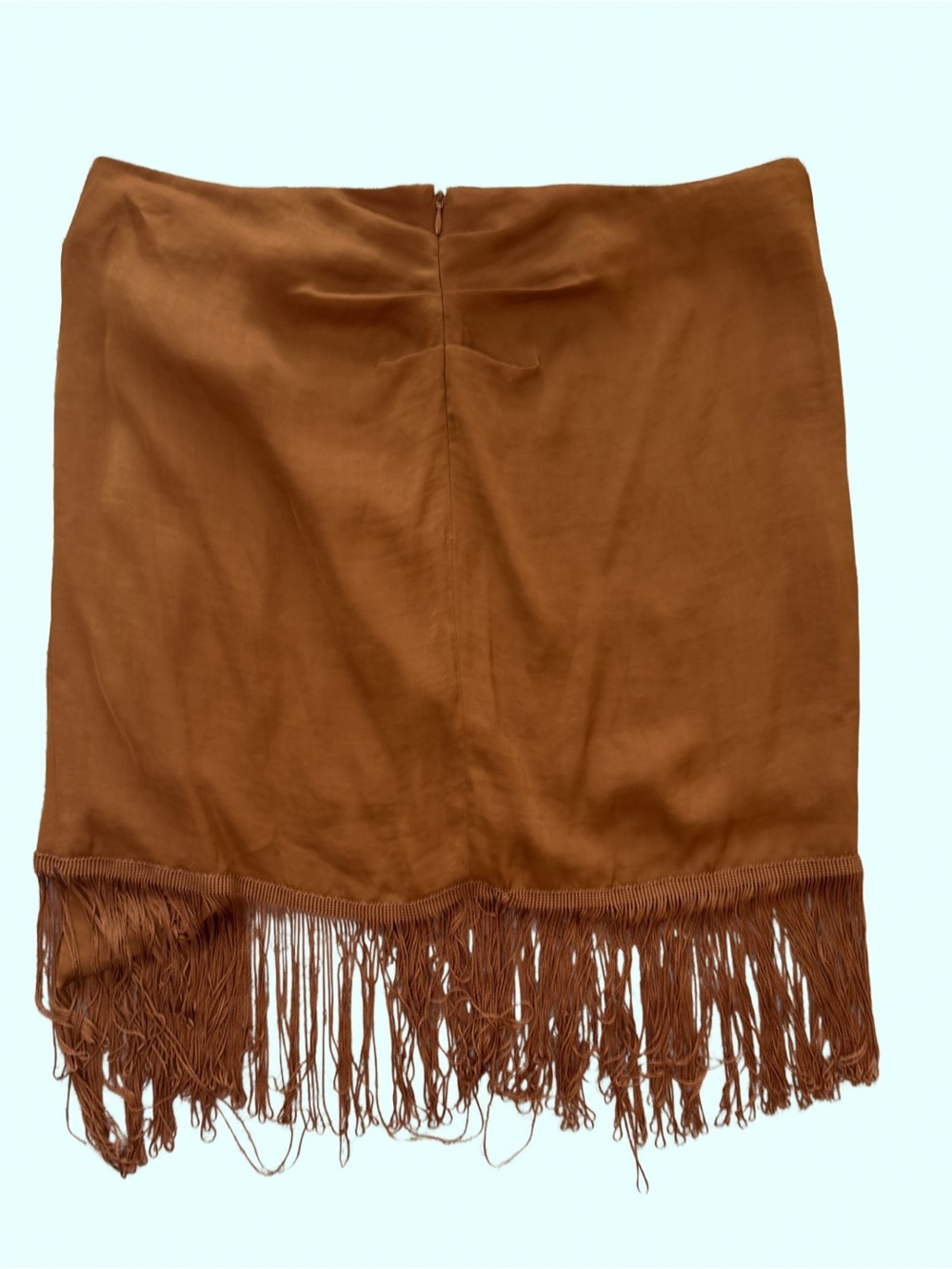 NWT Steve Madden Rust Brown Fringe Sarong Wrap - Picture 2 of 5